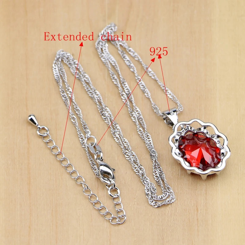 Exquisite Red Zircon Jewelry Set™