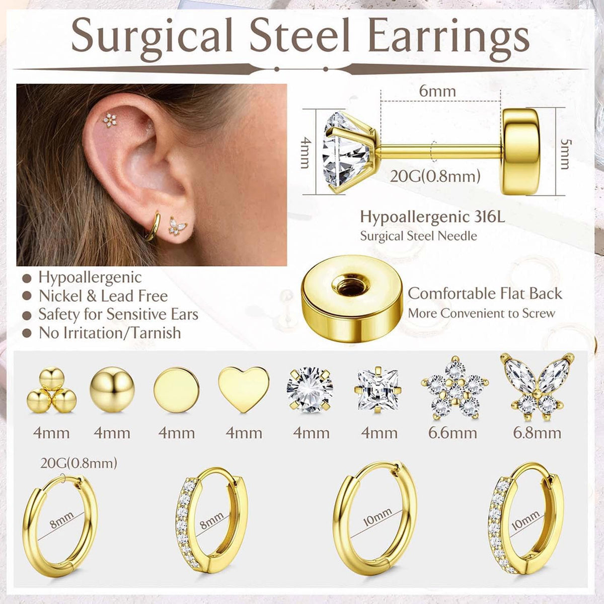 Elegant Anti-Tarnish Earring Set™