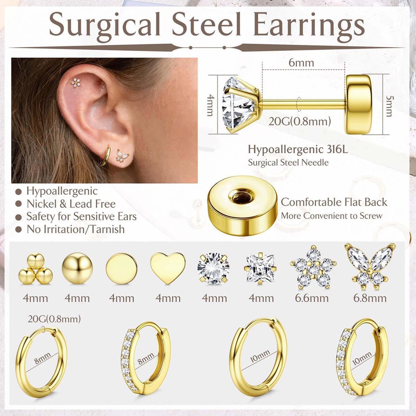 Elegant Anti-Tarnish Earring Set™