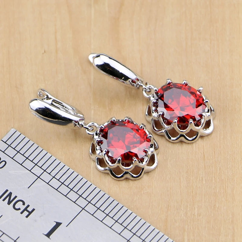Exquisite Red Zircon Jewelry Set™