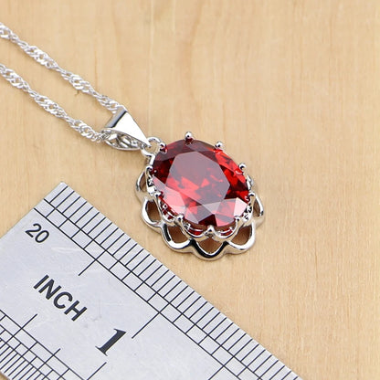 Exquisite Red Zircon Jewelry Set™