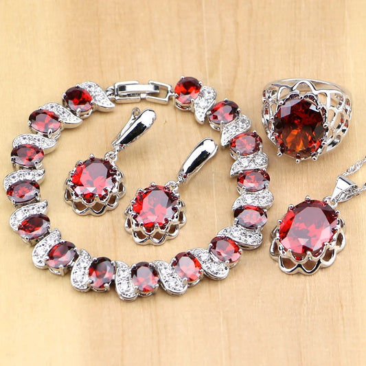 Exquisite Red Zircon Jewelry Set™